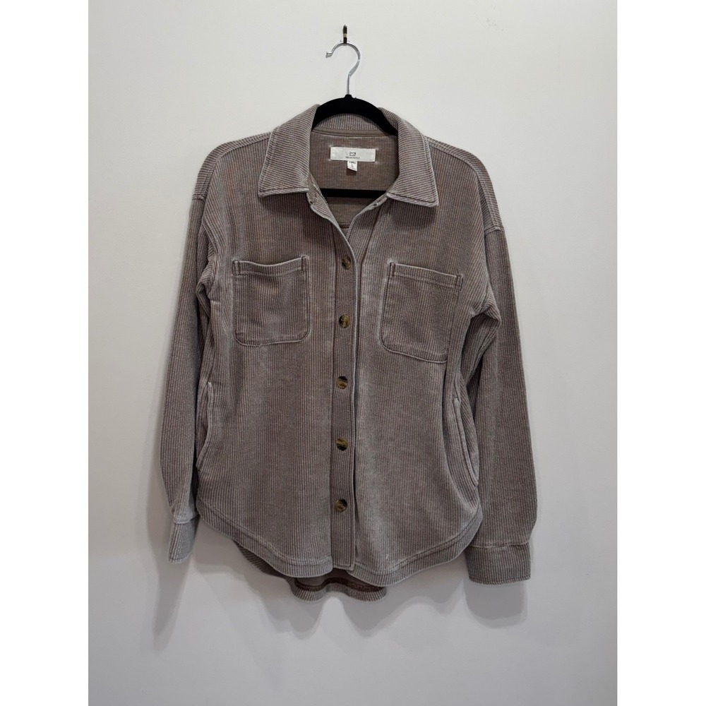 Thread and Supply Shacket Shirt Jacket Tan Brown Large